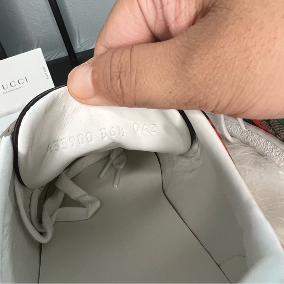 Authentic Gucci Ace Strawberry Sneakers sz 36.5 NIB - Picture 12 of 17